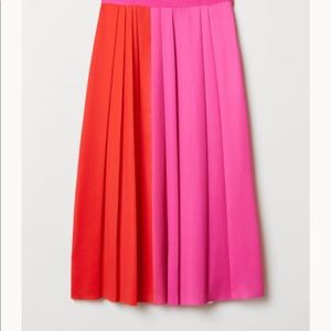 H&M ColorBlock Pleated Skirt